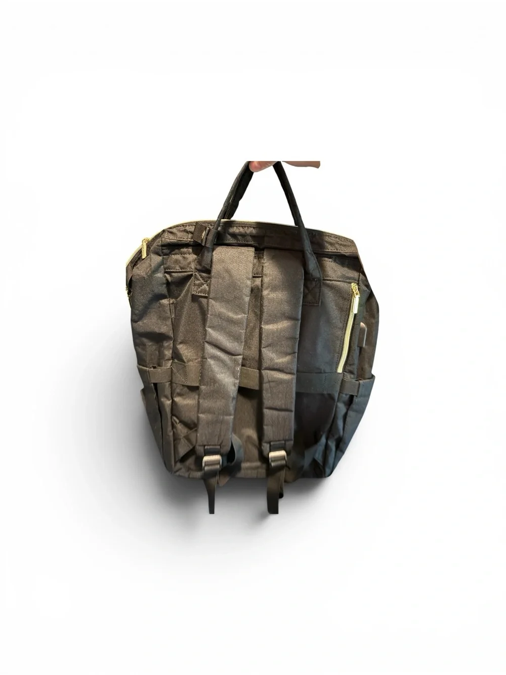 Lemmok Black Backpack with Gold Hardware